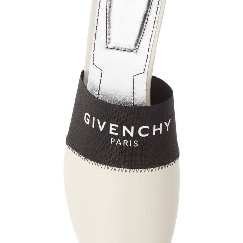 (Sold) Givenchy Bedford Flat Leather Mules Cream - Picture 4 of 12